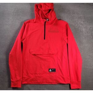 Reebok Red 1/4 Zip Long Sleeve Activewear Hoodie Womens Size 18 XXL 2XL‎